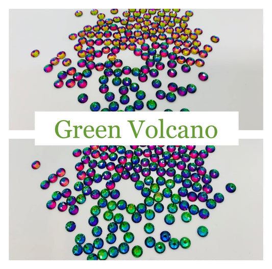 Green Volcano - Non AB Rhinestone 2058, EON